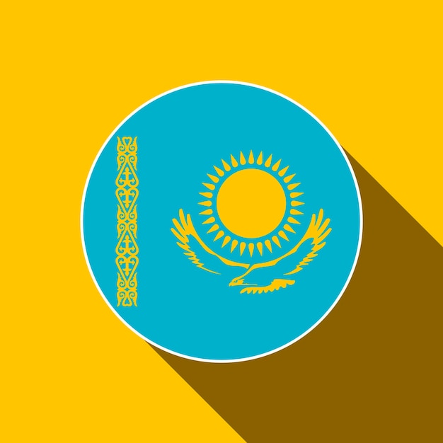 Land Kazachstan Vlag van Kazachstan Vectorillustratie