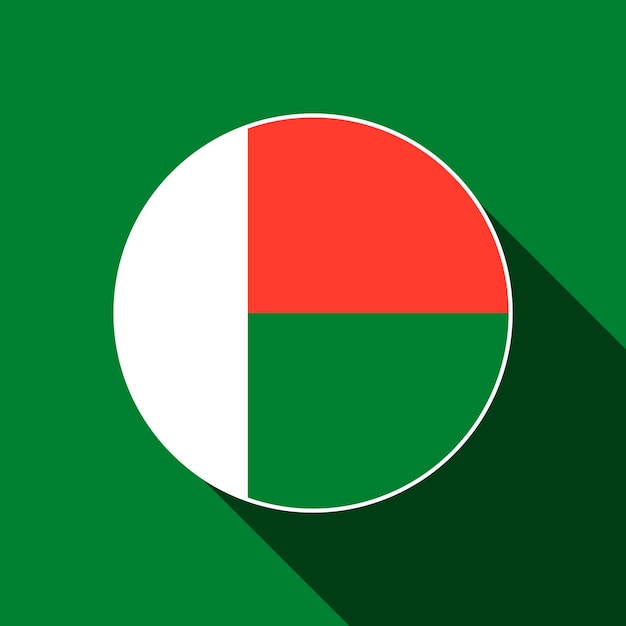 Land Madagascar Vlag van Madagaskar Vectorillustratie