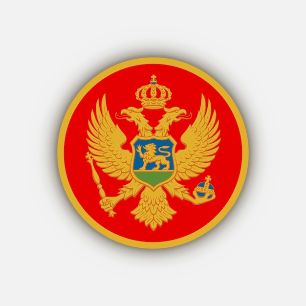 Land Montenegro Montenegro vlag Vector illustratie