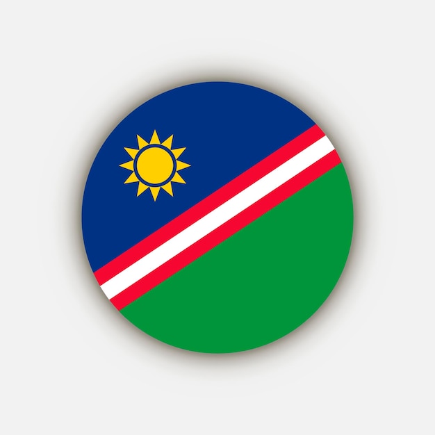 Land Namibië Vlag van Namibië Vectorillustratie