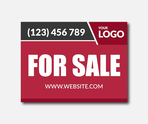 Vector land for sale home for sale yard sign design