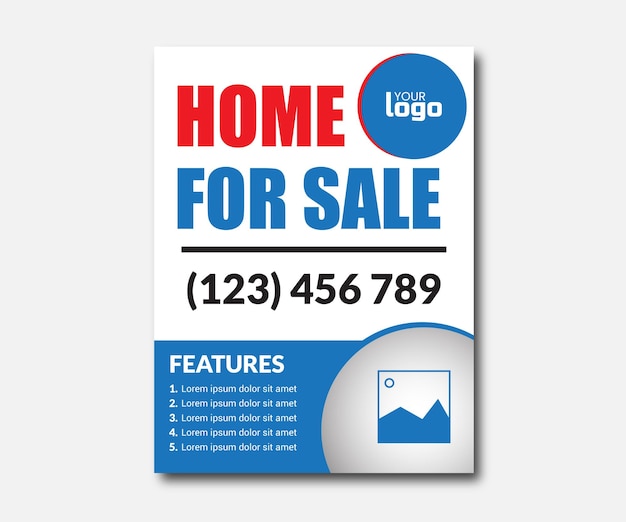 Vector land for sale home for sale yard sign design