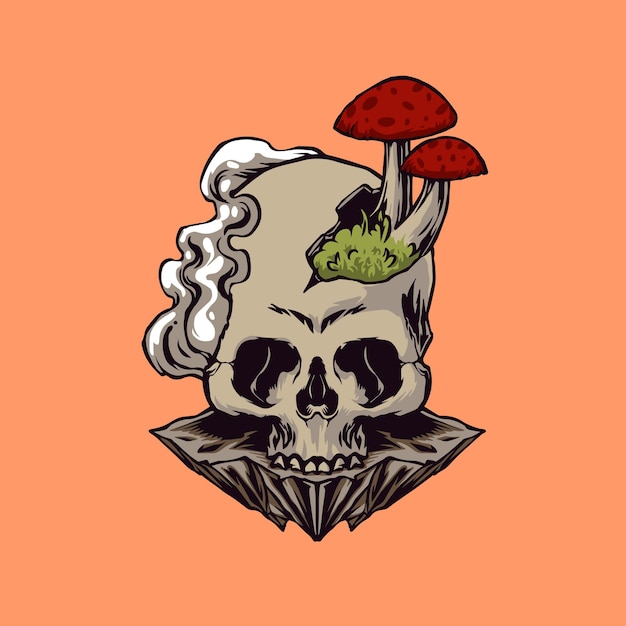 land skull illustration