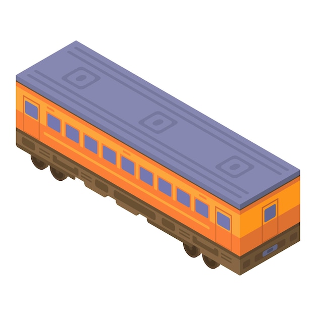 Vector land treinwagon pictogram isometrisch van land treinwagon vector pictogram voor webdesign geïsoleerd op een witte achtergrond