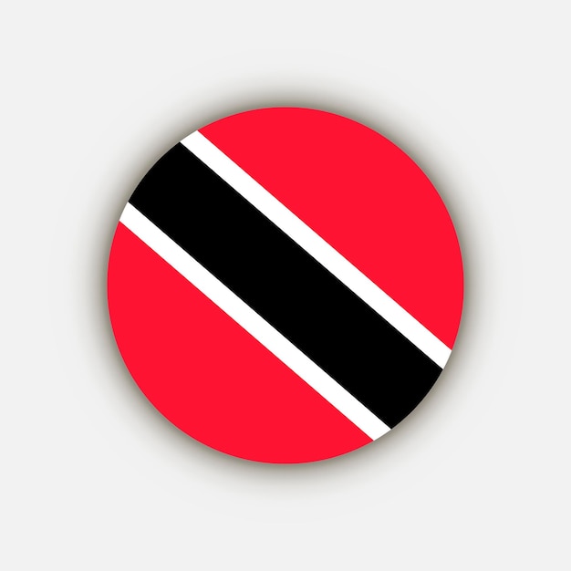 Land Trinidad en Tobago Vlag van Trinidad en Tobago Vectorillustratie