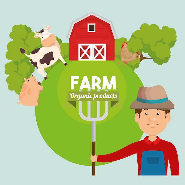 Landbouw en landbouw pictogram
