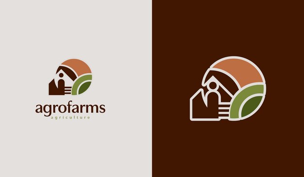 Landbouw Farm Logo Template Universeel creatief premium symbool Vector illustratie Creatief Minimaal ontwerpsjabloon Symbool voor Corporate Business Identity