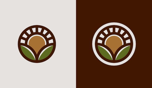 Landbouw Farm Logo Template Universeel creatief premium symbool Vector illustratie Creatief Minimaal ontwerpsjabloon Symbool voor Corporate Business Identity