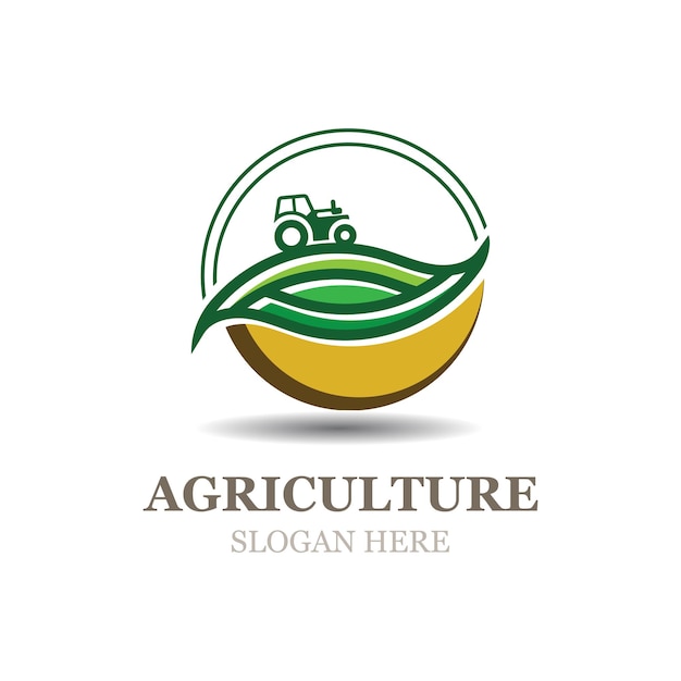 Landbouw Landbouw logo natuur ontwerpsjabloon