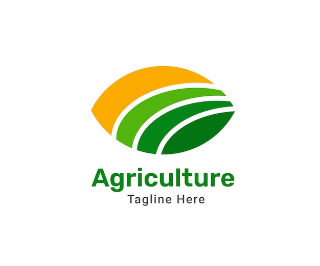 Vector landbouw logo ontwerpsjabloon. modern logo voor bedrijf