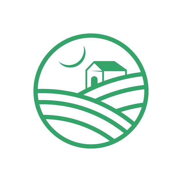 Landbouw logo pictogram ontwerp illustratie