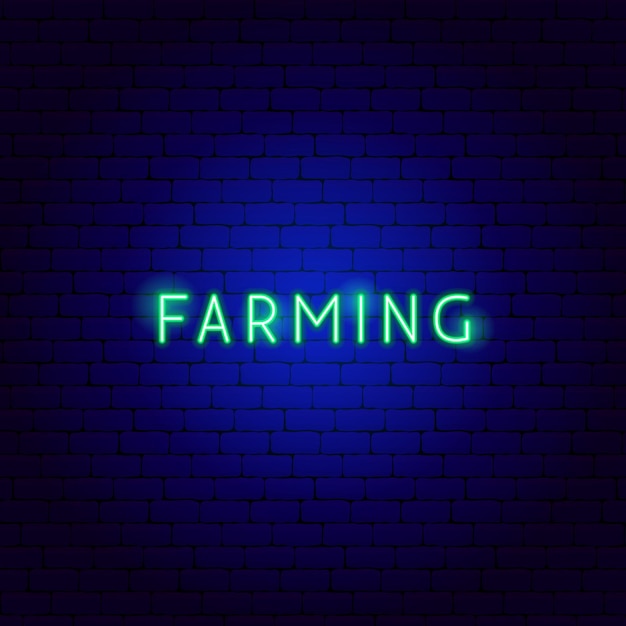 Landbouw neon tekst