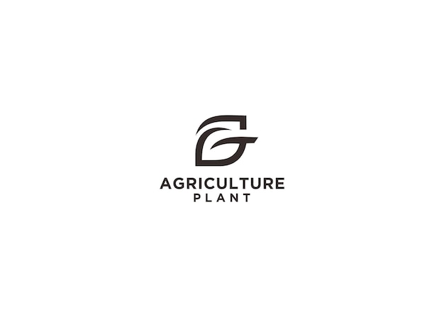 Landbouw plant logo ontwerp vector illustratie