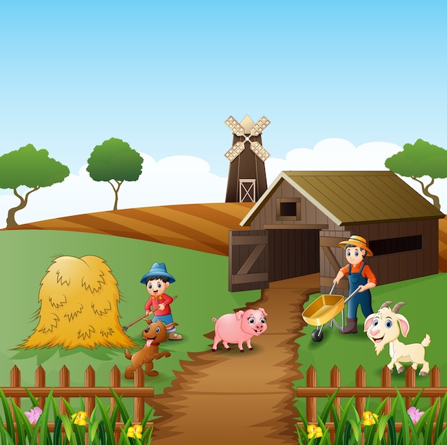 Landbouwactiviteiten op boerderijen