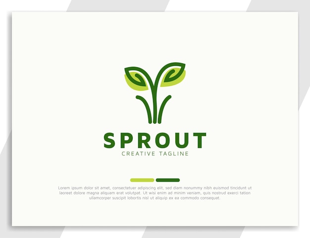 Landbouwlogo met spruitplantsymbool