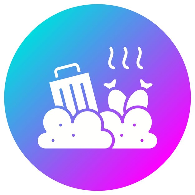 Landfill vector icon Can be used for Pollution iconset