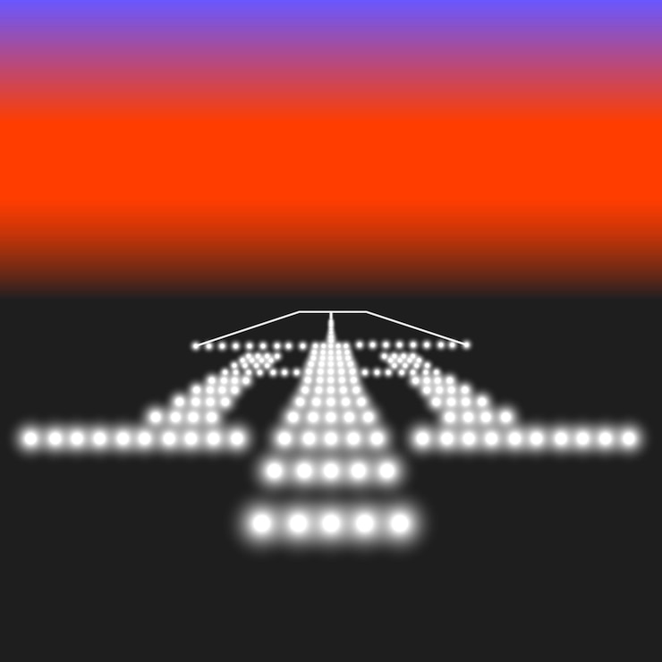 Vector landing lights vector illustration