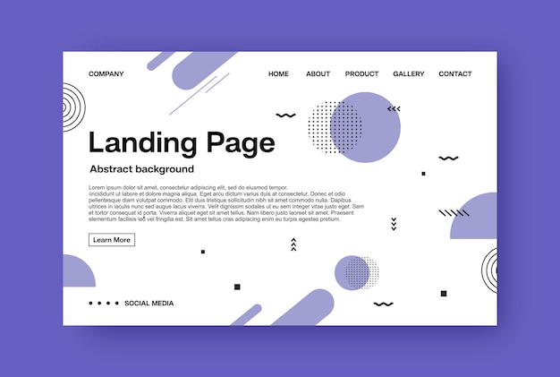 Vector landing page abstract background design