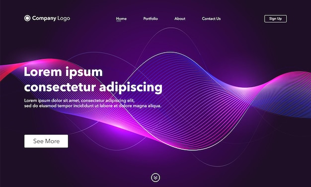 Landing Page Abstract background website