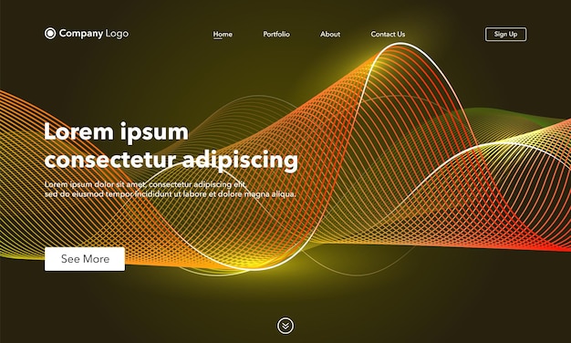 Landing page abstract background website