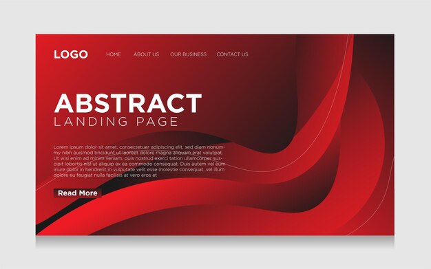 Vector landing page abstract background with modern gradient