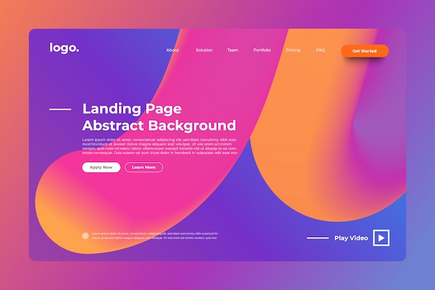 Landing page abstract background