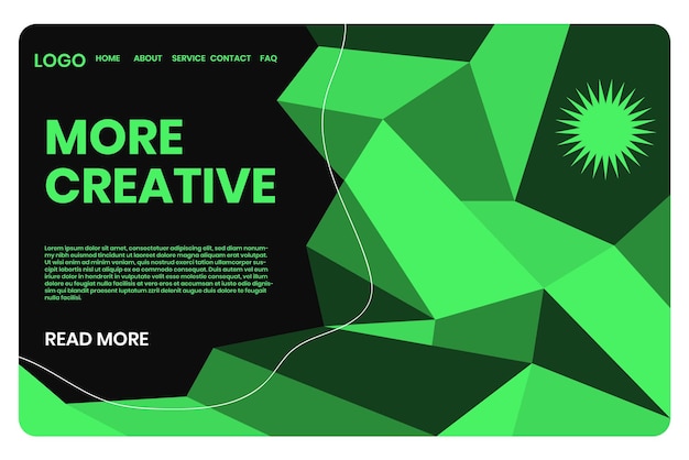 Landing Page Abstract Geomatric Background Design