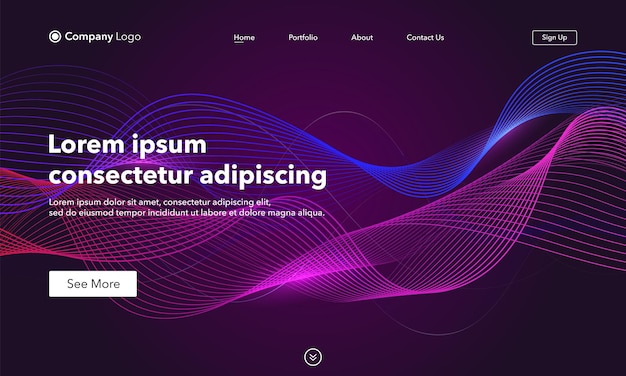 Landing Page. Abstract template for websites.