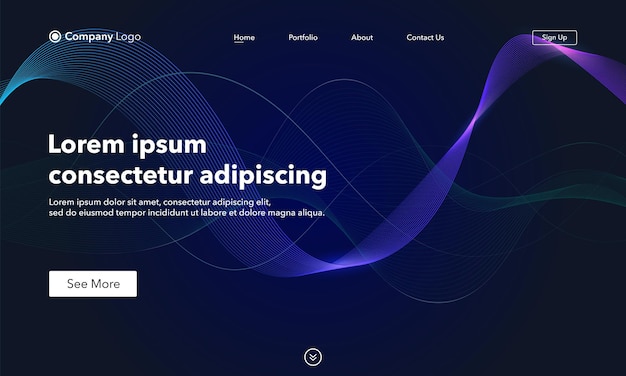 Landing Page. Abstract template for websites.