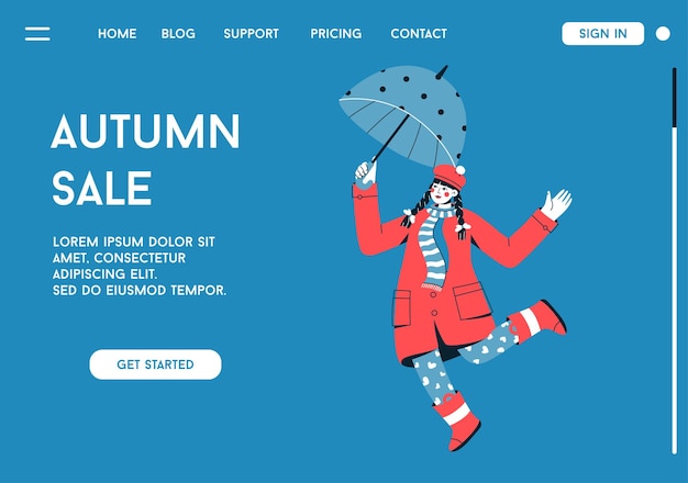 landing page of Autumn Sale concept