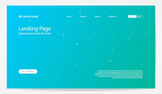 Landing page background template