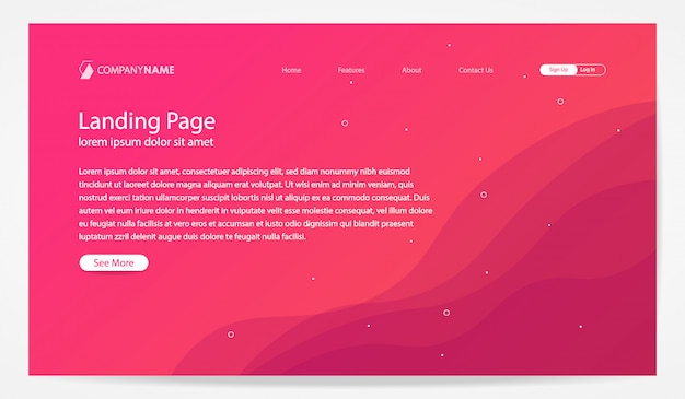 Landing page background template