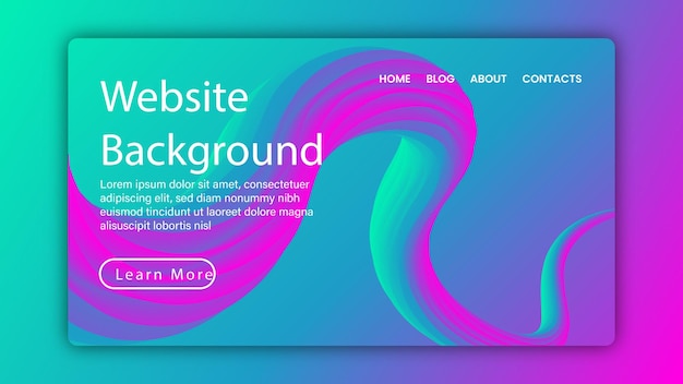 Landing page background