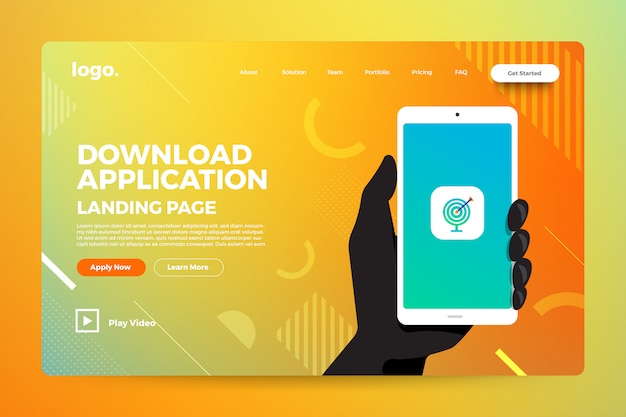 Vector landing page background