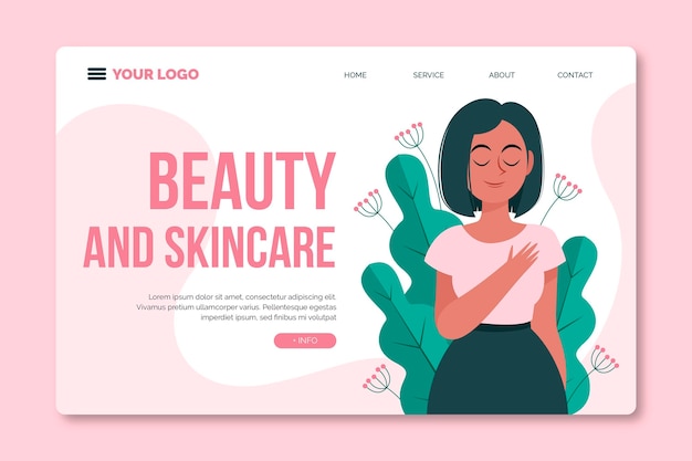 Landing page for beauty treatment