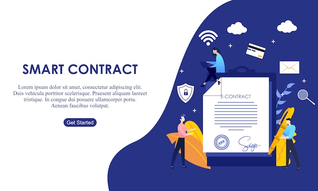 Landing page contract digital internet.