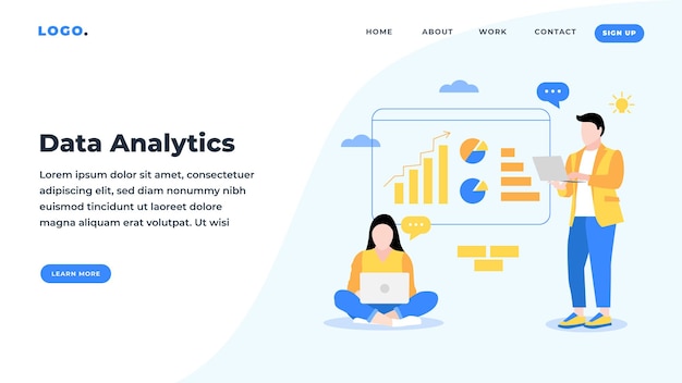 Landing page data analytics