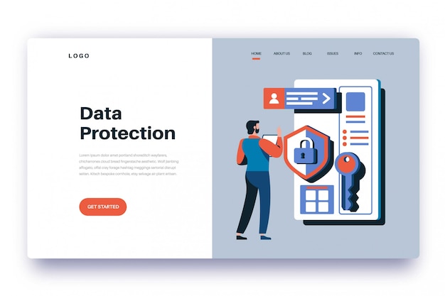 Vector landing page data protection