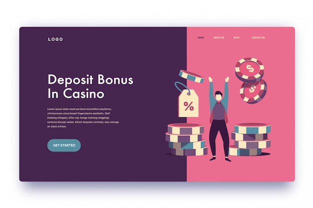 Landing page deposit bonus in casino