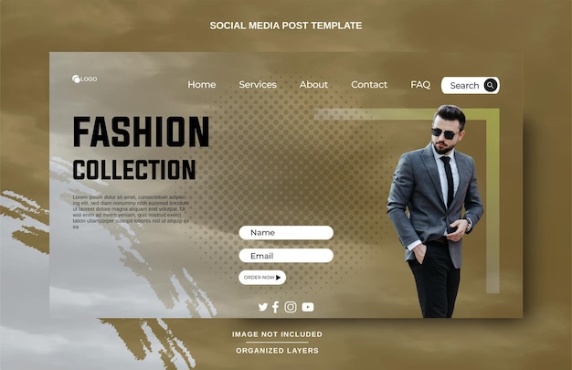 Vector landing page design promotion for fashion sale or store