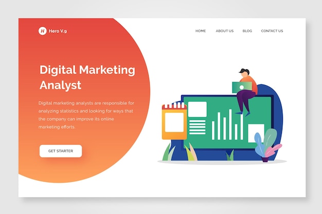 Landing page digital marketing design