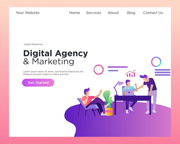 Landing page. Digital Marketing. Digital Agency