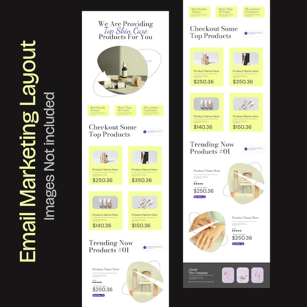 랜딩 페이지  ⁇ 프 이메일 템플릿 디자인 뷰티 제품 홍보