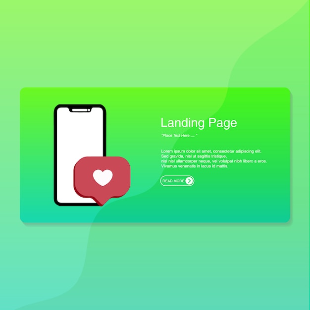 Landing page flat design