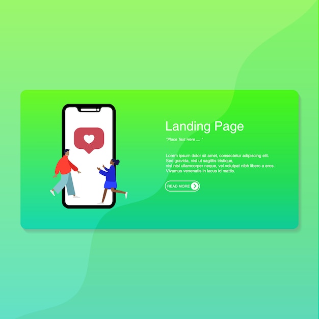 Landing page flat design