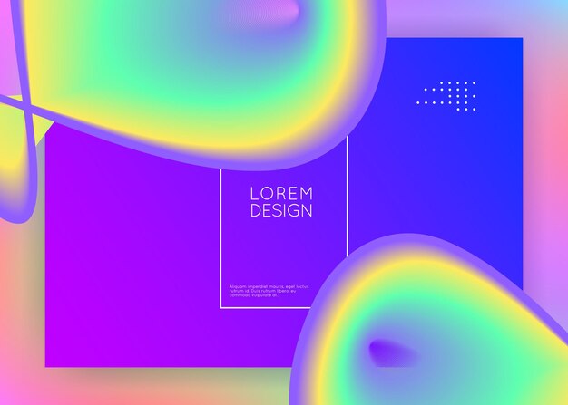 Landing page. Holographic 3d backdrop with modern trendy blend. Cosmic banner, website layout. Vivid gradient mesh. Landing page with liquid dynamic elements and fluid shapes.