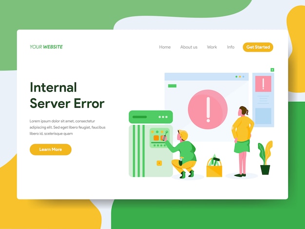 Landing page. Internal Server Error Illustration Concept