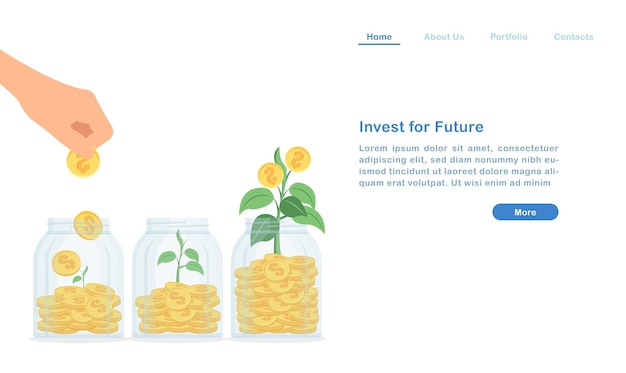 landing page invest and grow your passive income