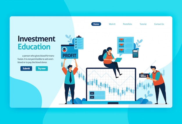 Landing page for investment education
