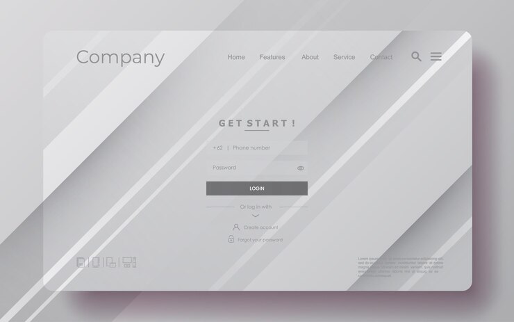 Vector landing page modern background with abstract and colorful concept